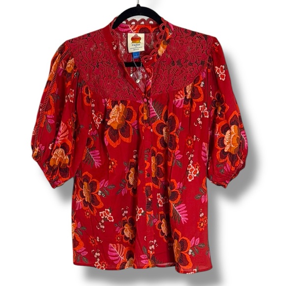 FARM Rio Tops - NWT Farm Rio Giustina Lace Blouse Size Large